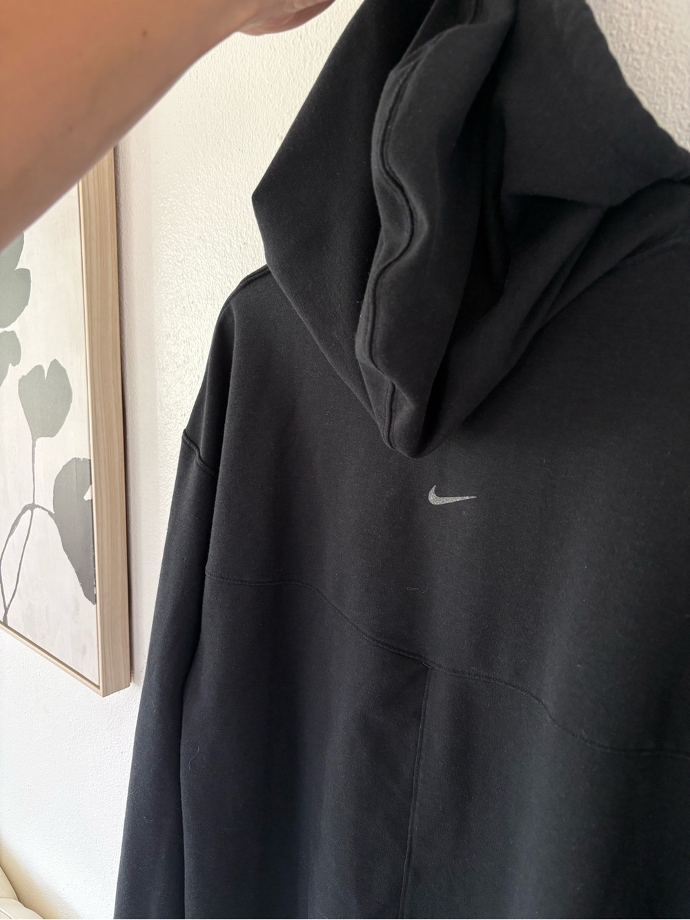 Nike Black Oversized Hoodie with Side Slits - Picture 9 of 10